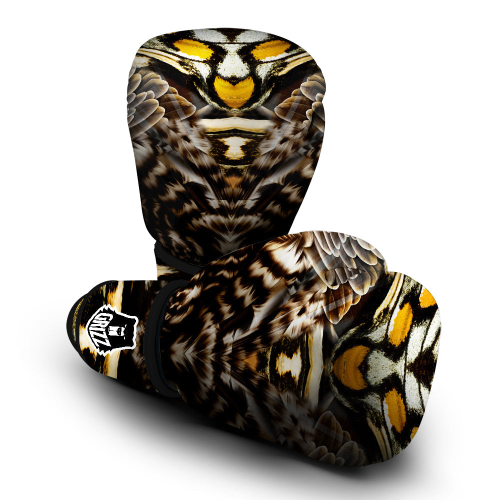 Butterfly Wing Skin Dark And Orange Print Boxing Gloves-grizzshop