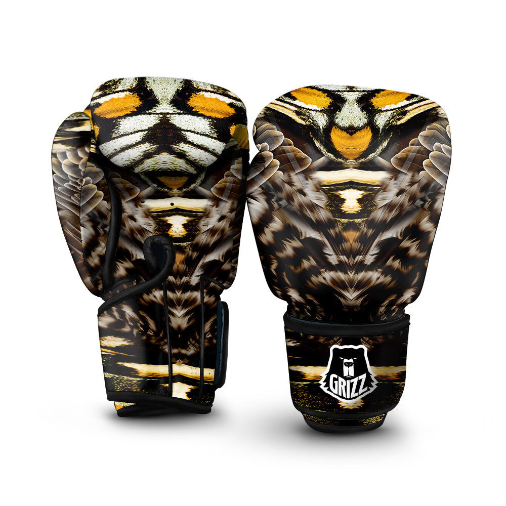 Butterfly Wing Skin Dark And Orange Print Boxing Gloves-grizzshop