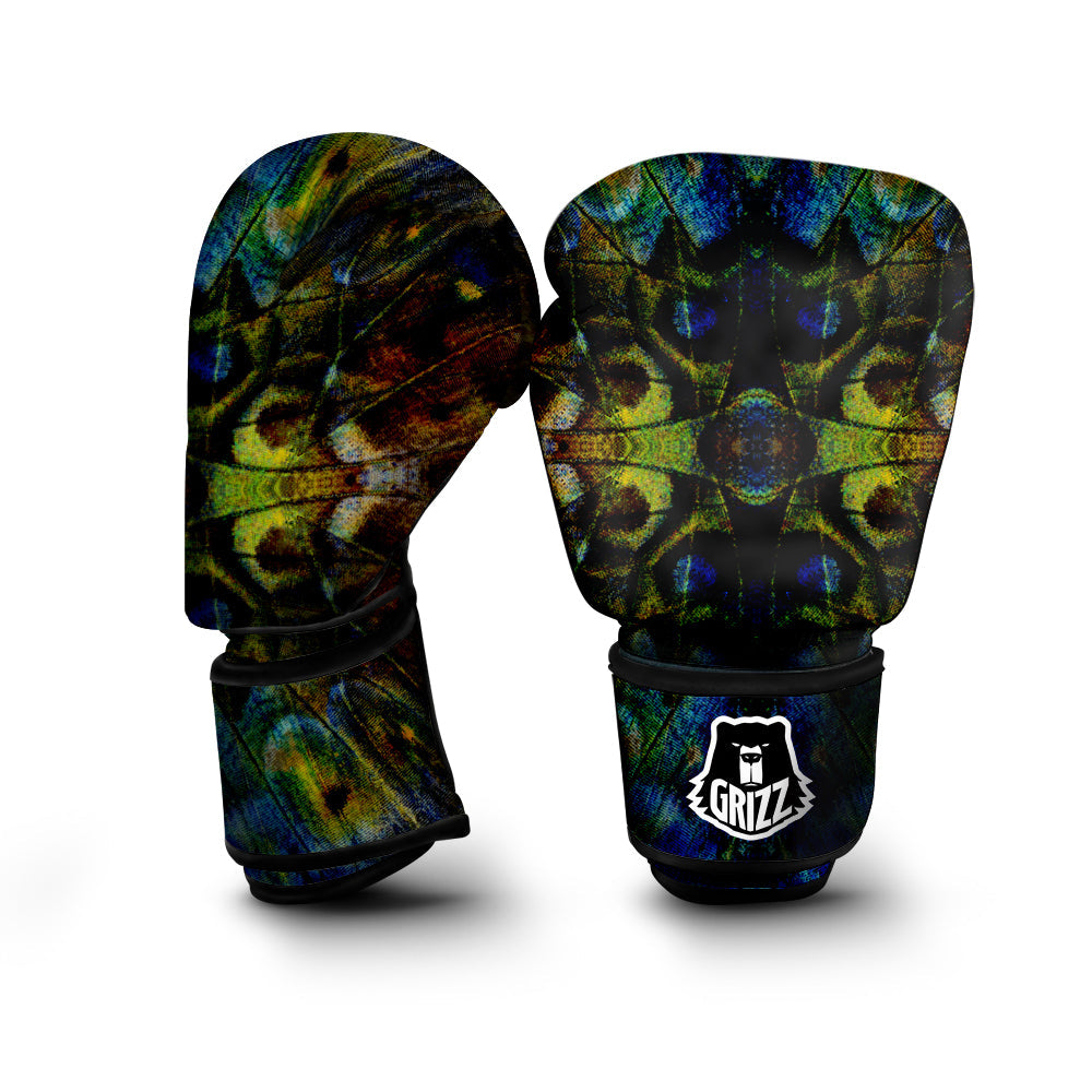 Butterfly Wing Skin Dark Print Boxing Gloves-grizzshop
