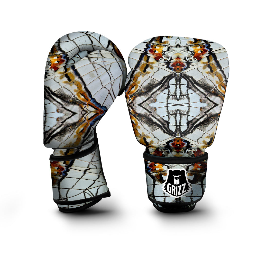 Butterfly Wing Skin Grey Print Boxing Gloves-grizzshop