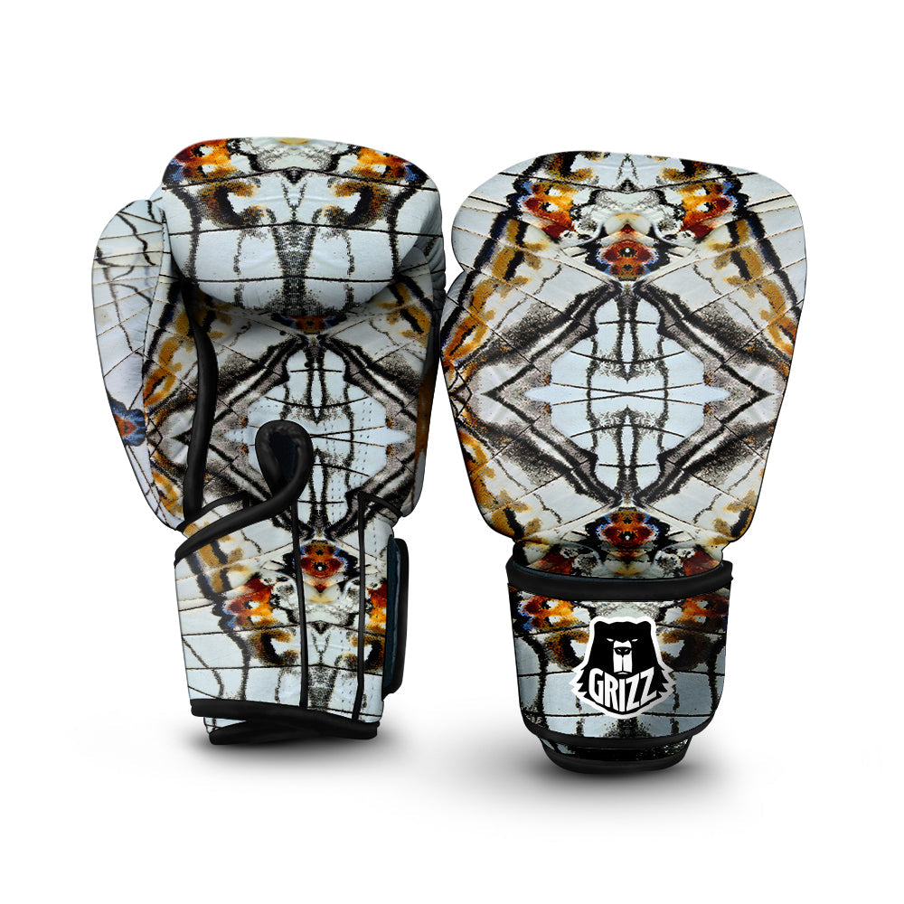 Butterfly Wing Skin Grey Print Boxing Gloves-grizzshop