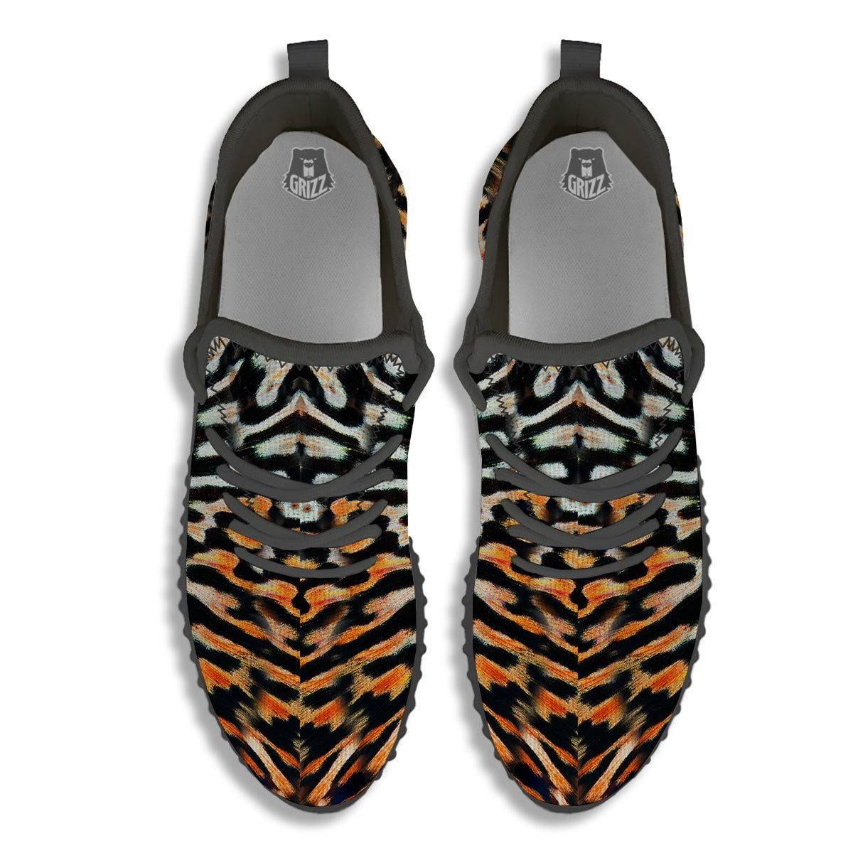 Butterfly Wing Skin Orage Print Black Walking Shoes-grizzshop