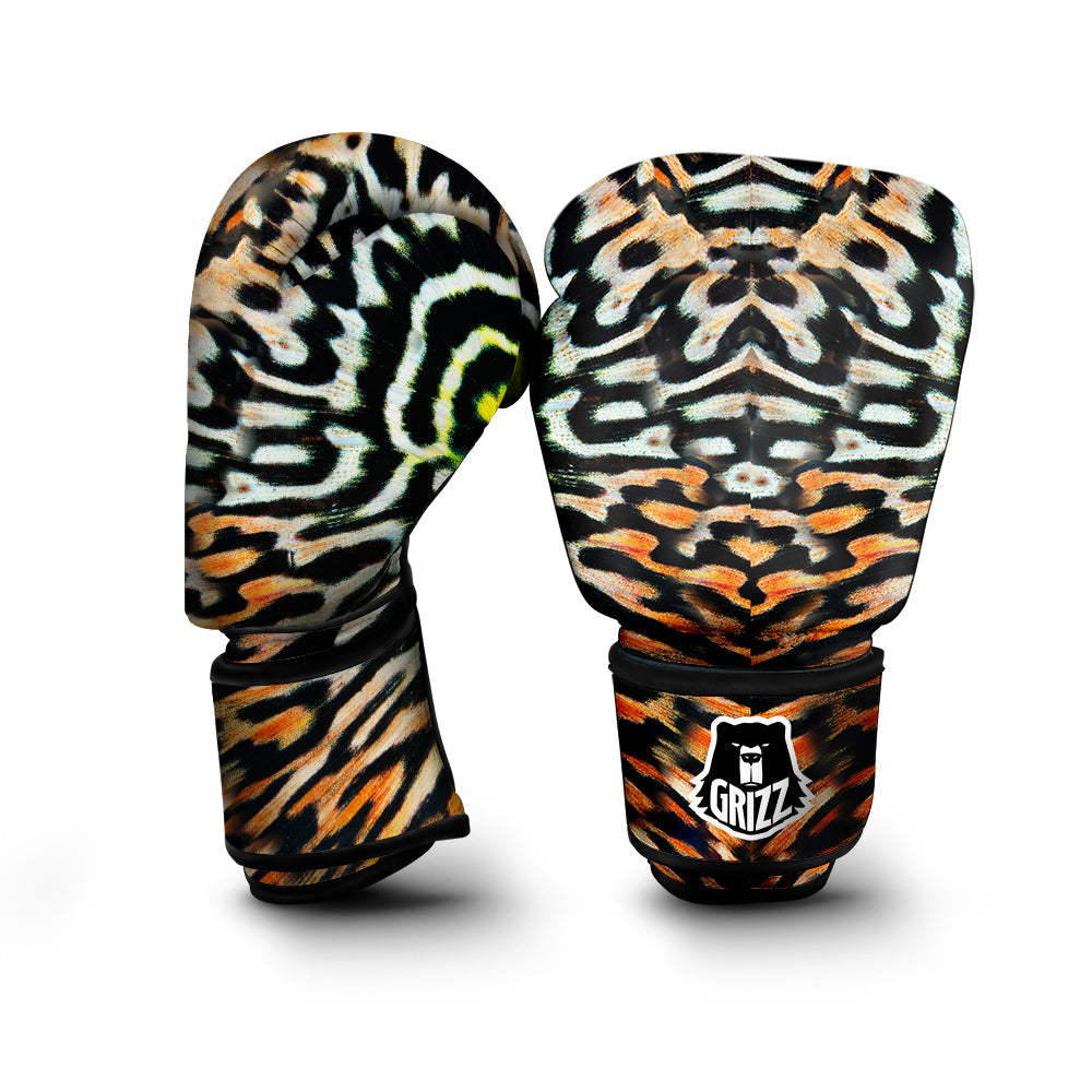 Butterfly Wing Skin Orage Print Boxing Gloves-grizzshop