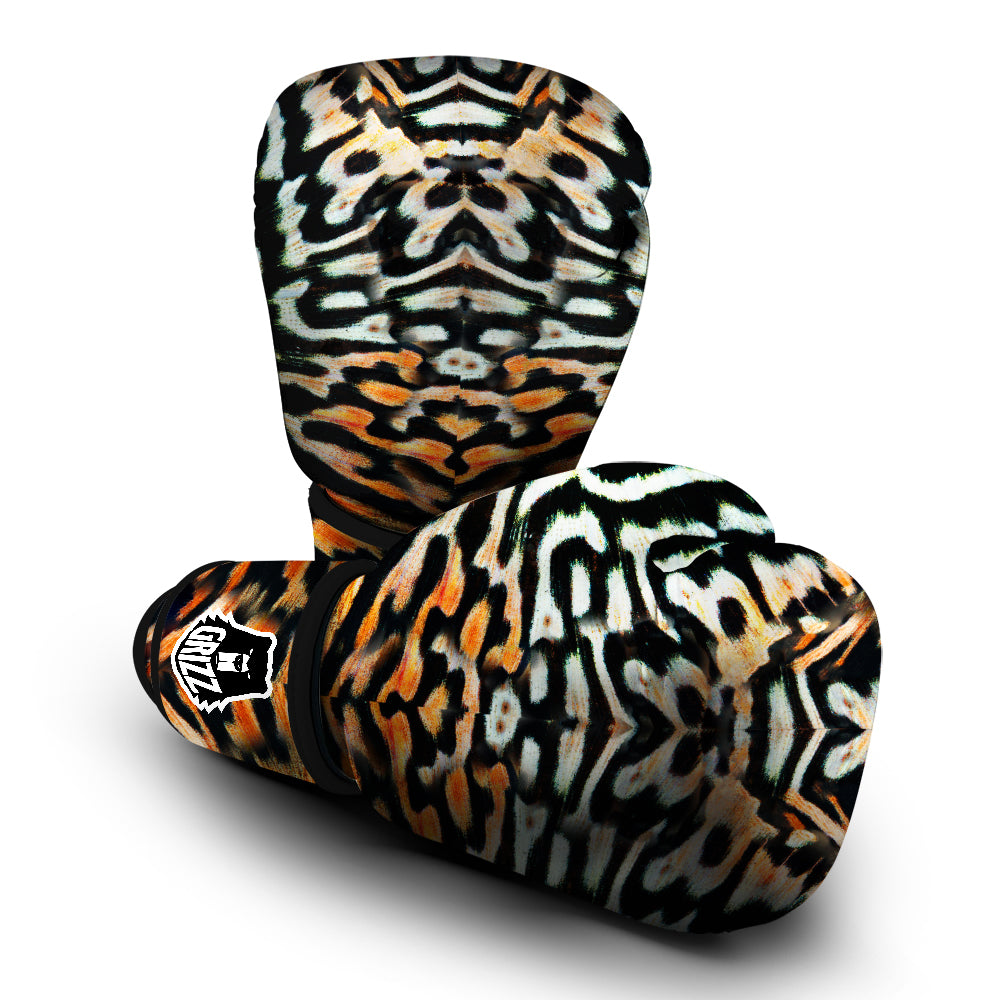Butterfly Wing Skin Orage Print Boxing Gloves-grizzshop