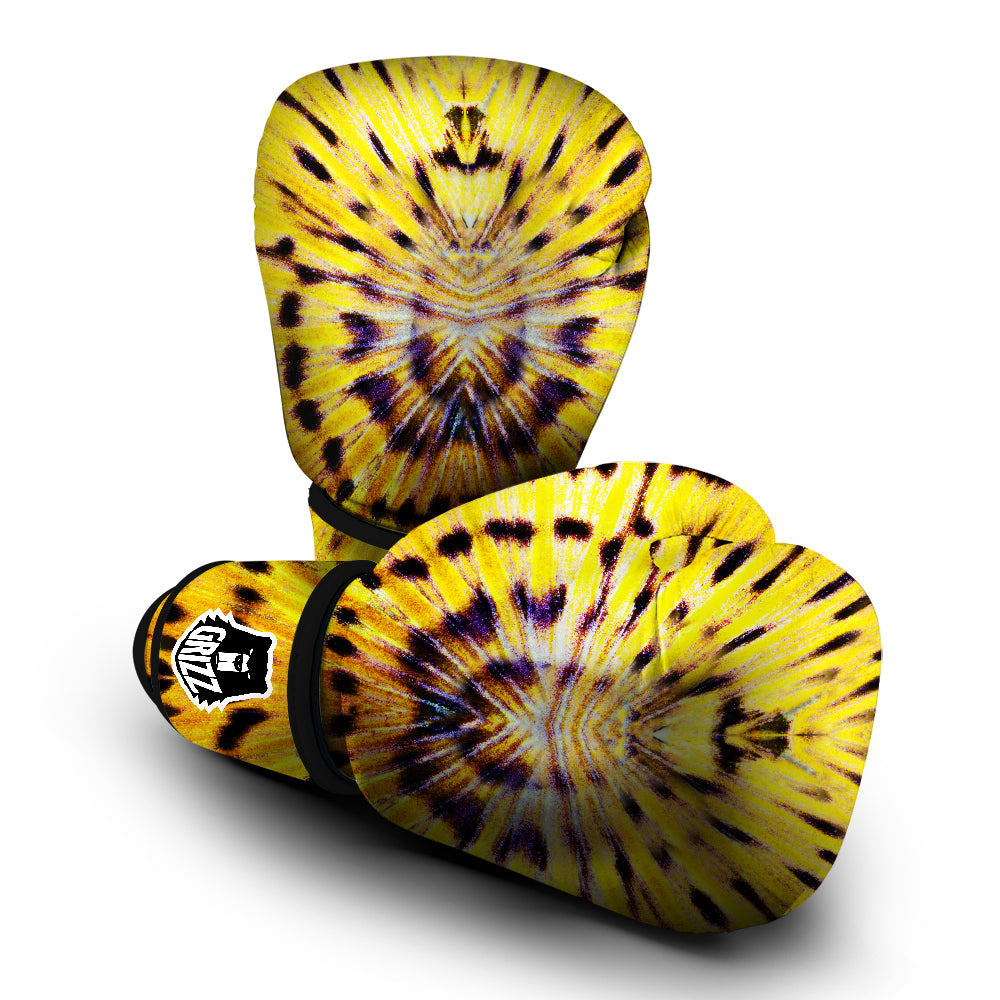 Butterfly Wing Skin Yellow Print Boxing Gloves-grizzshop