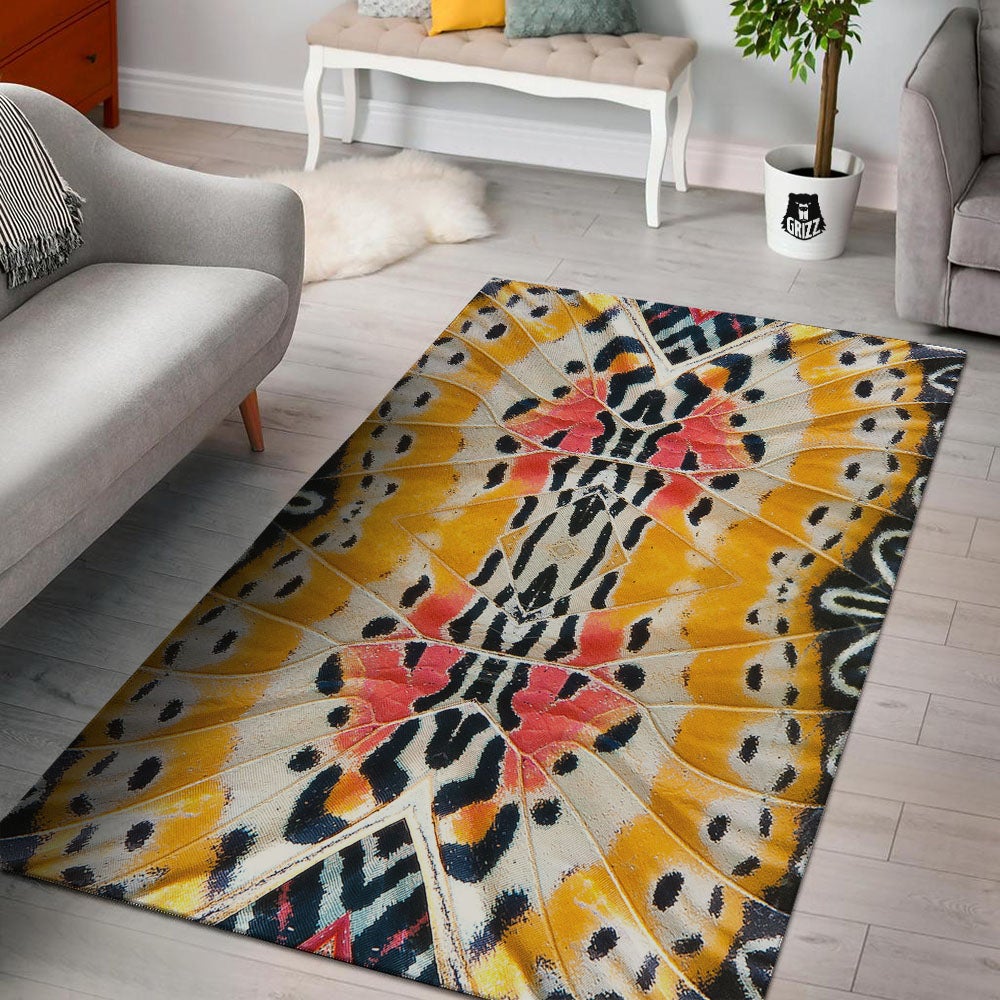 Butterfly Wings Orange Monarch Print Floor Mat-grizzshop