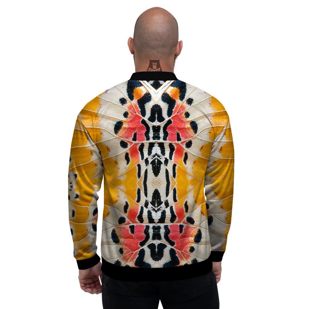 Butterfly Wings Orange Monarch Print Men's Bomber Jacket-grizzshop