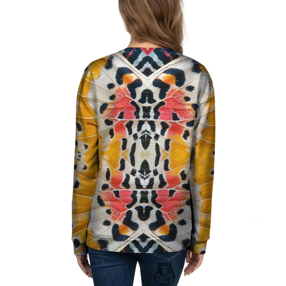Butterfly Wings Orange Monarch Print Women's Sweatshirt-grizzshop