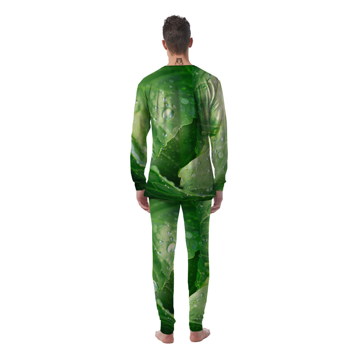 Cabbage Fresh Leaf Print Men's Pajamas-grizzshop
