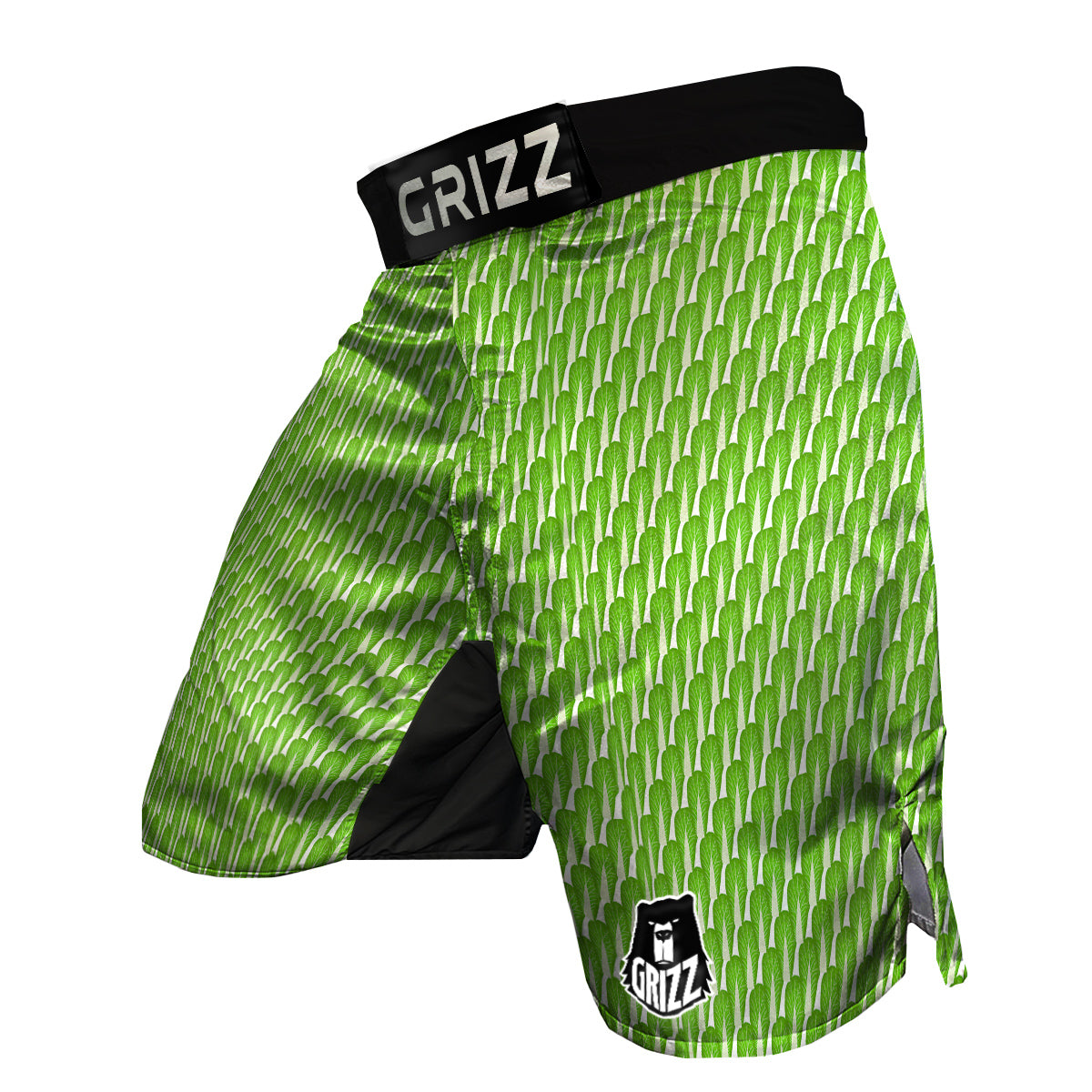 Cabbage Leaf Chinese Print MMA Shorts-grizzshop