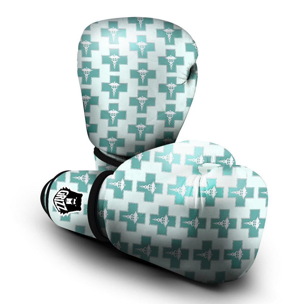 Caduceus Print Pattern Boxing Gloves-grizzshop