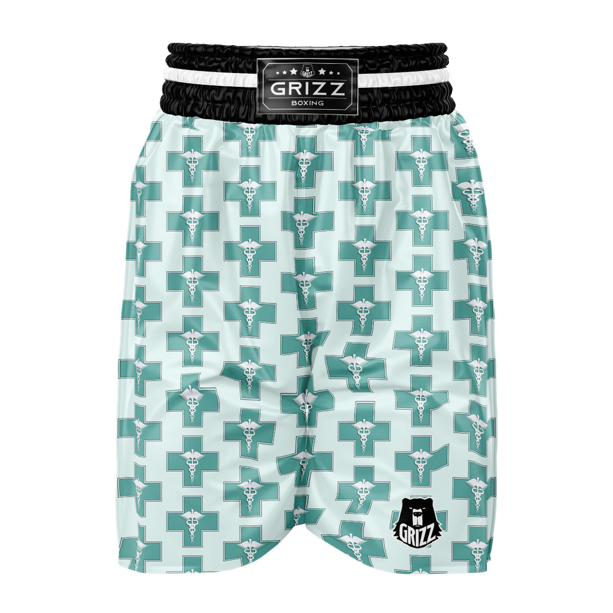 Caduceus Print Pattern Boxing Shorts-grizzshop