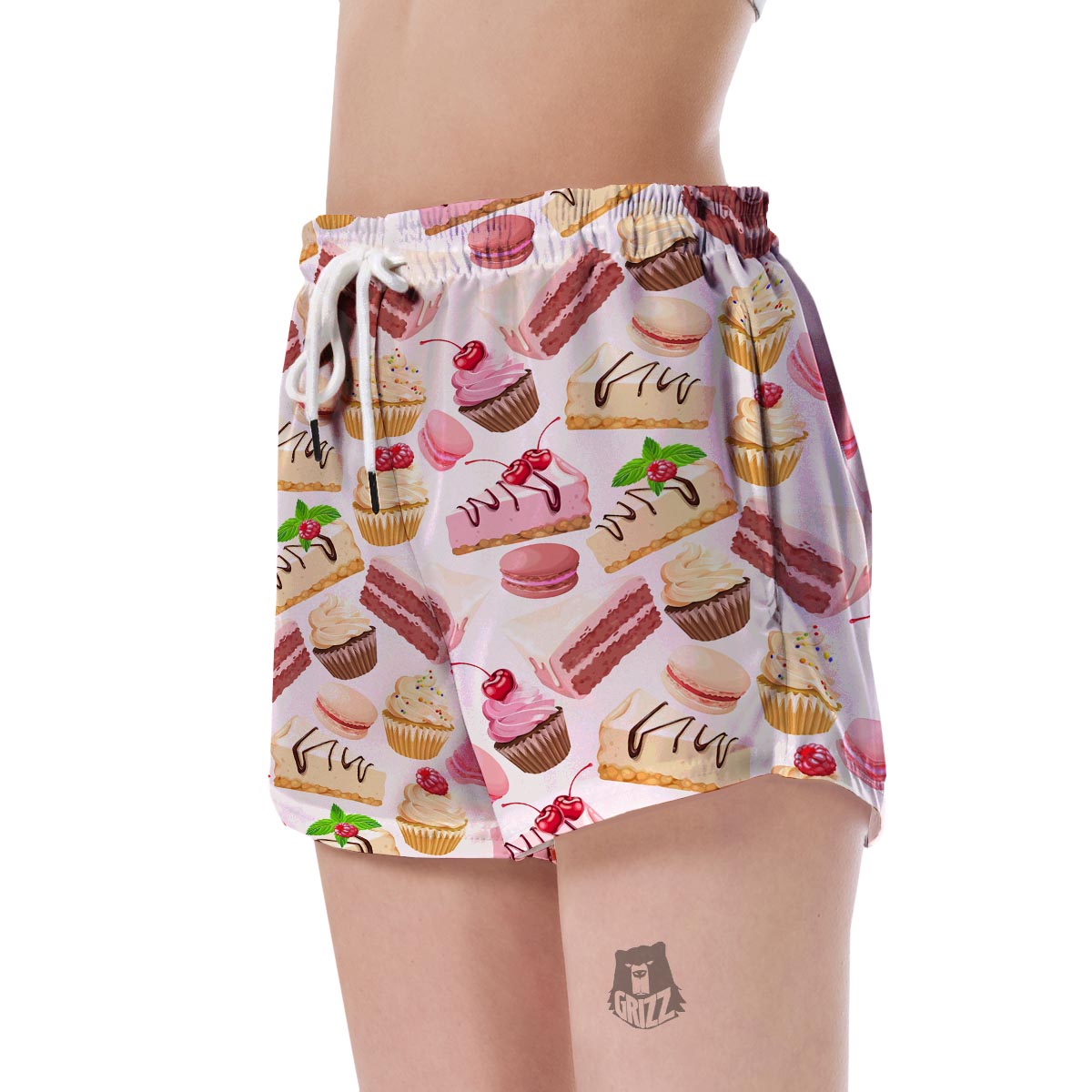 Cake Dessert Pattern Print Women's Shorts-grizzshop