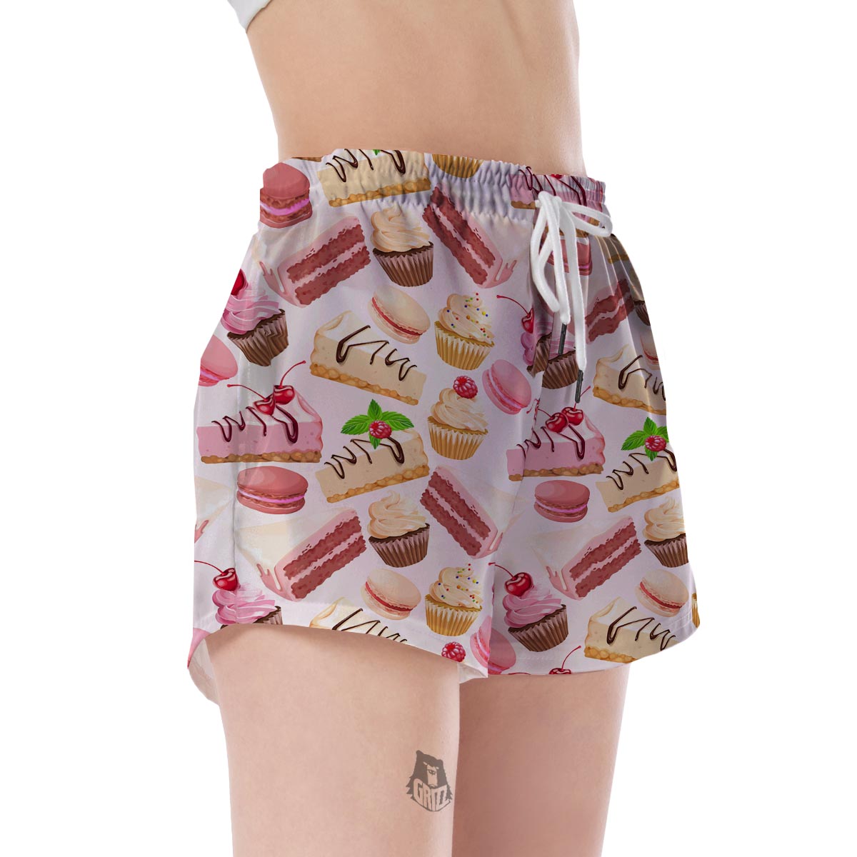 Cake Dessert Pattern Print Women's Shorts-grizzshop