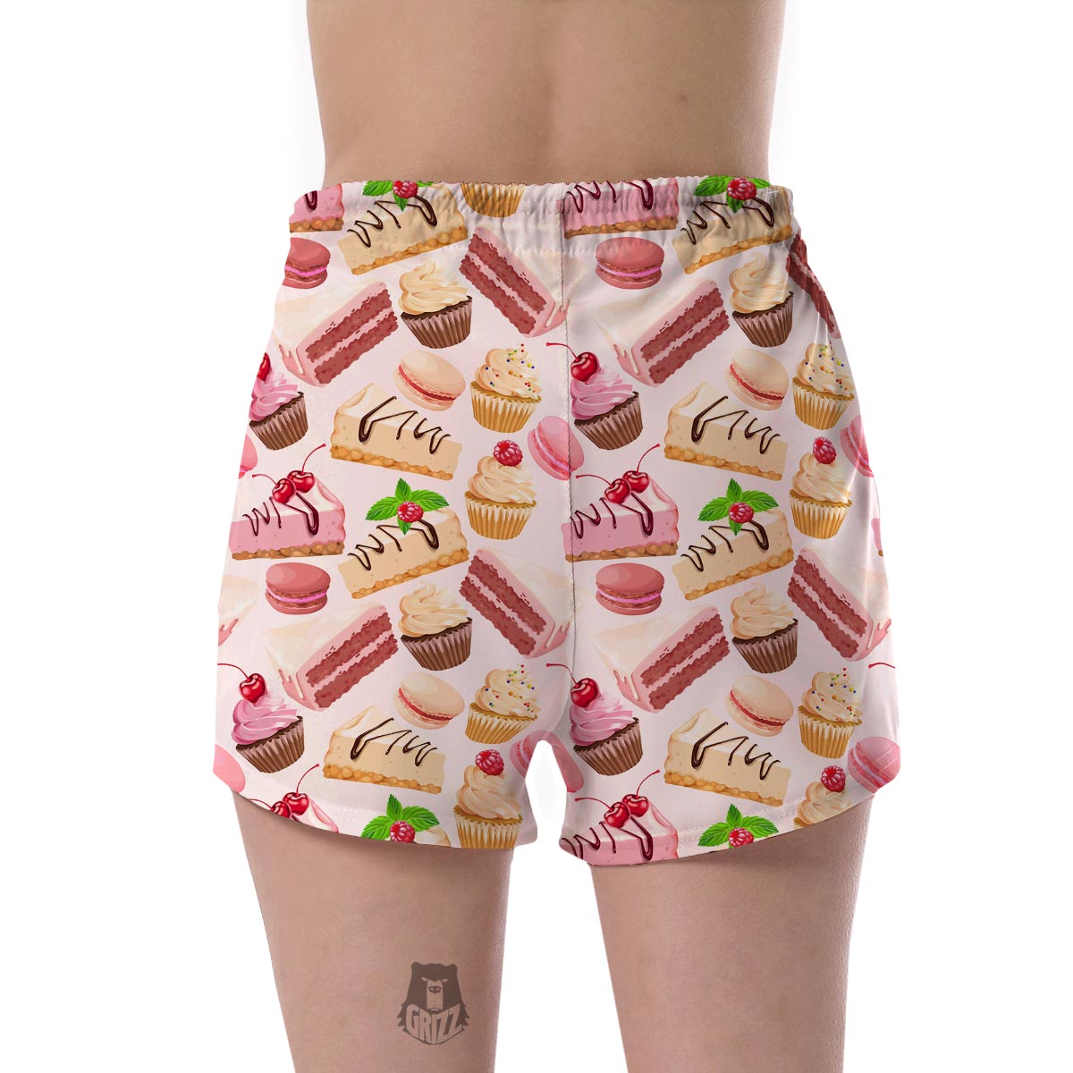 Cake Dessert Pattern Print Women's Shorts-grizzshop