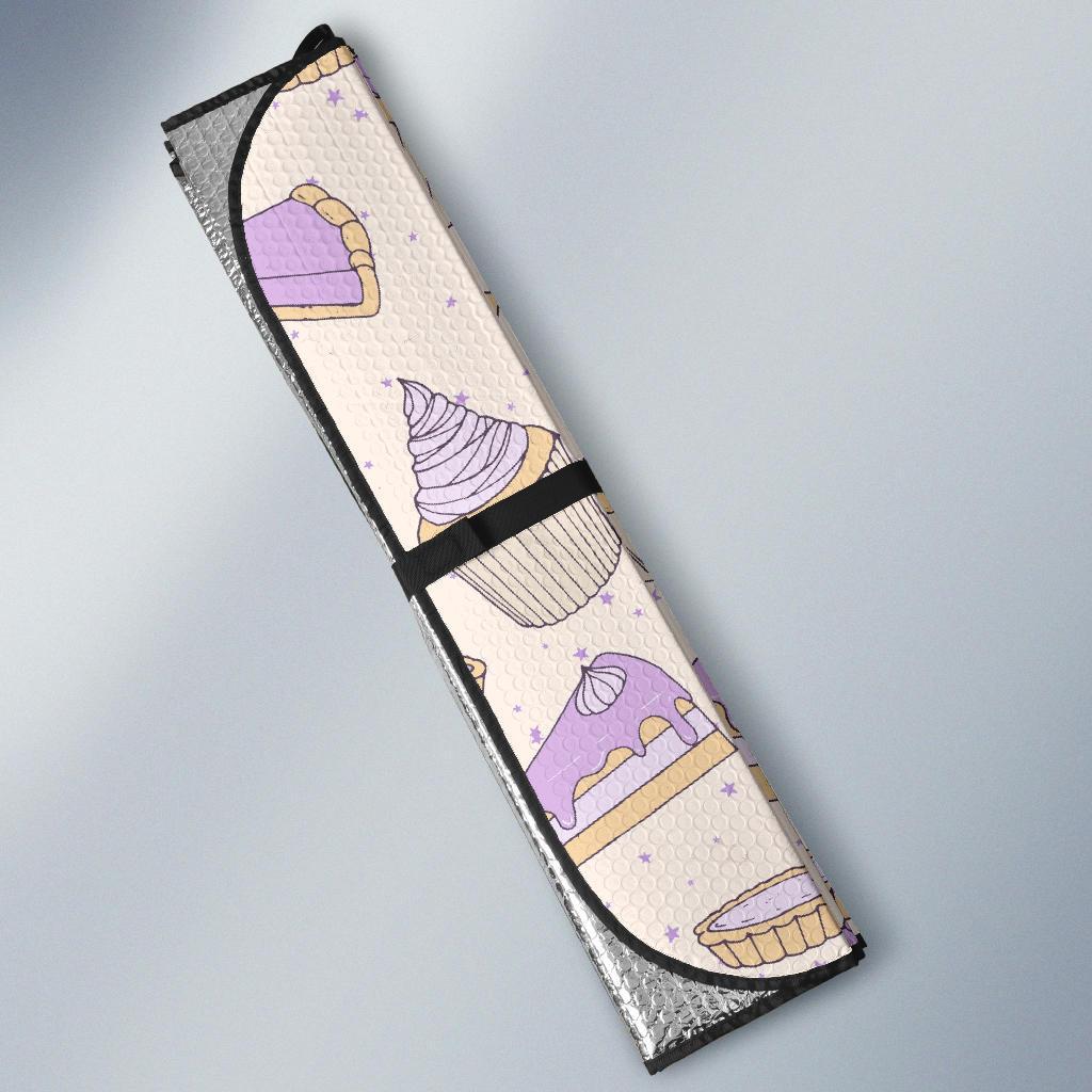 Cake Sweet Pattern Print Car Sun Shade-grizzshop