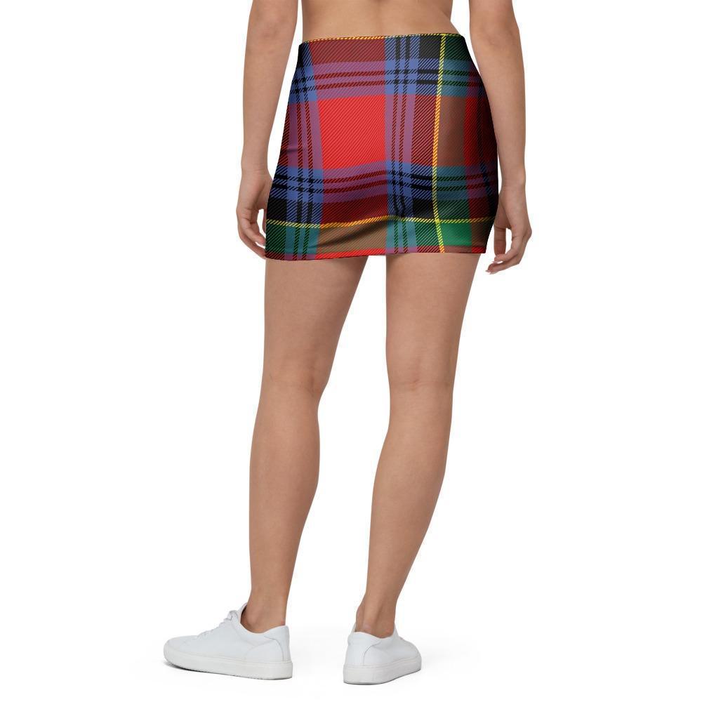 Caledonia Red Plaid Tartan Mini Skirt-grizzshop
