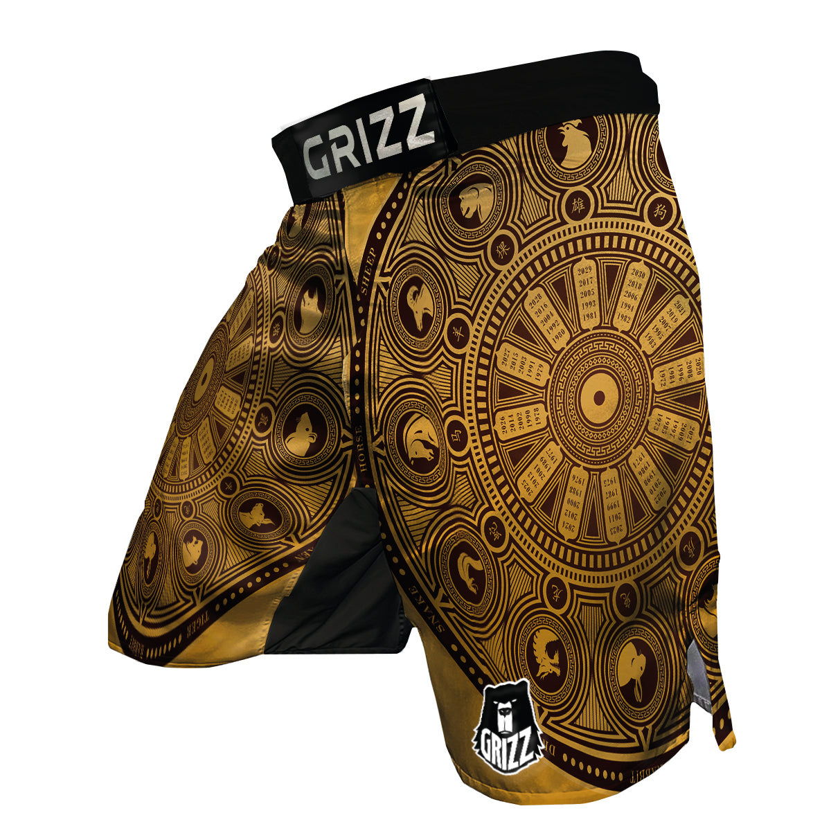 Calendar Signs Chinese Zodiac Print MMA Shorts-grizzshop