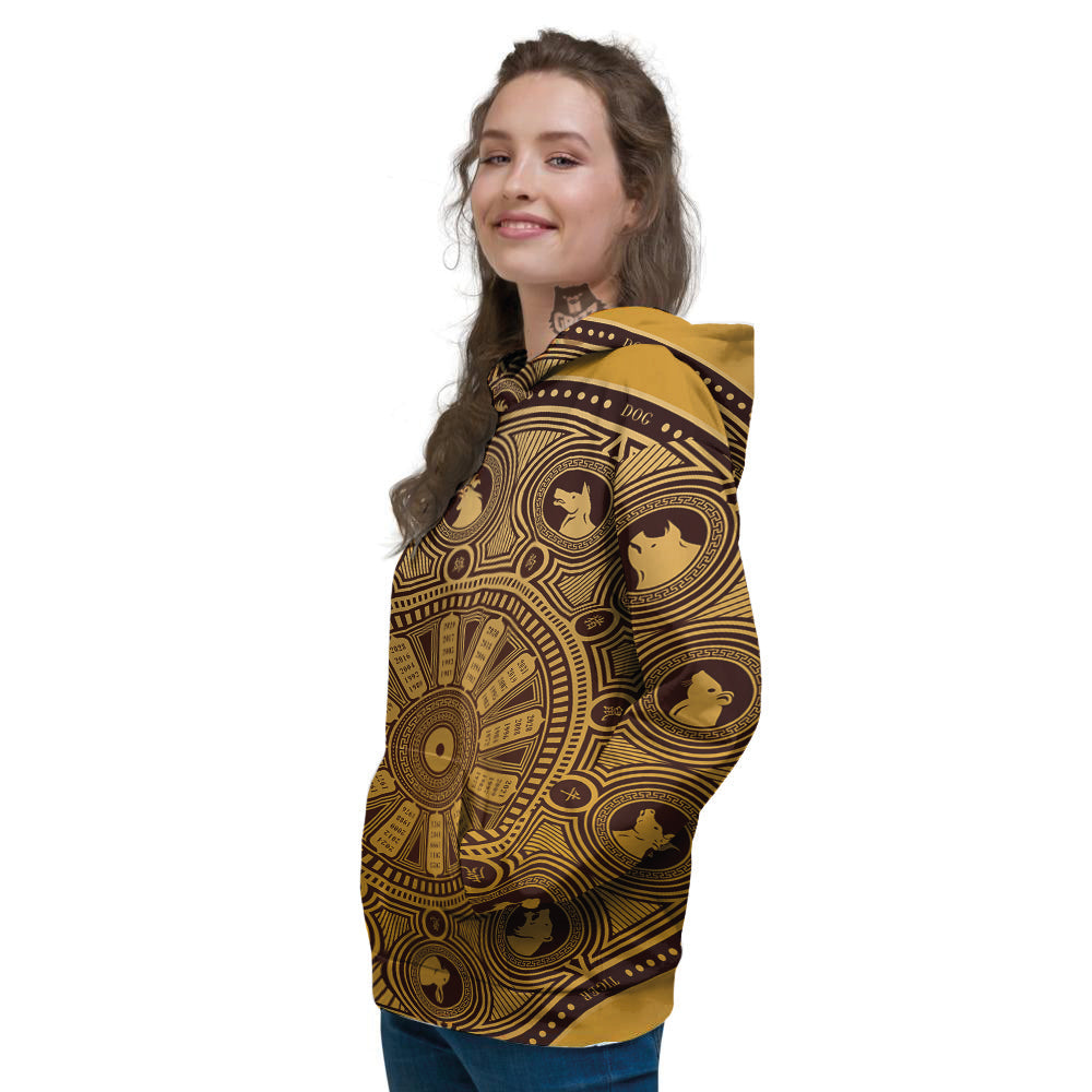 Calendar Signs Chinese Zodiac Print Women's Hoodie-grizzshop