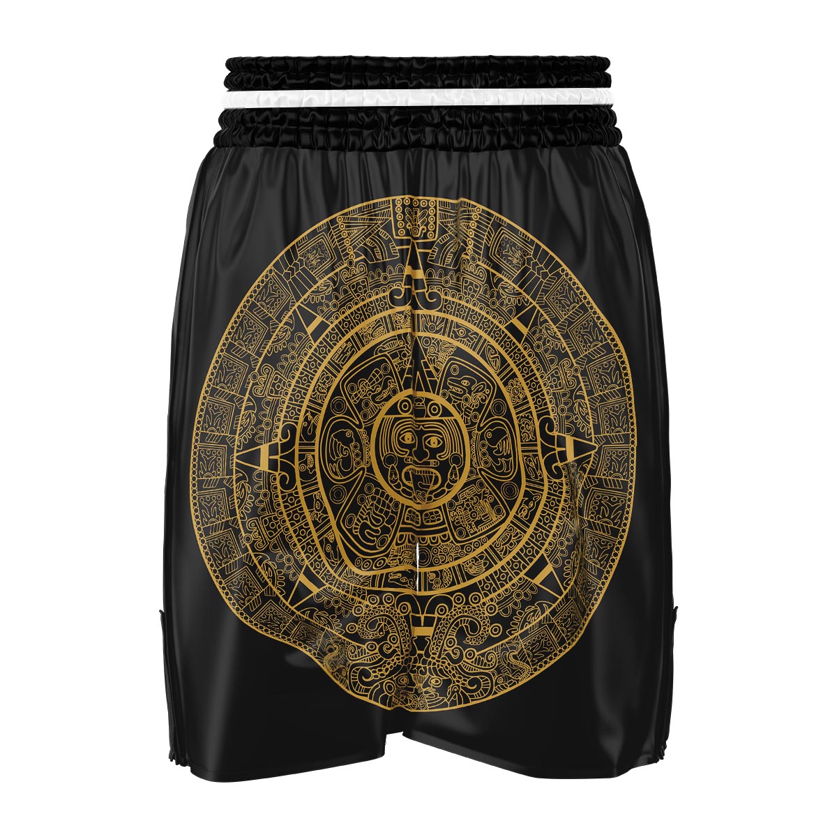 Calendar Tribal Maya Print Boxing Shorts-grizzshop