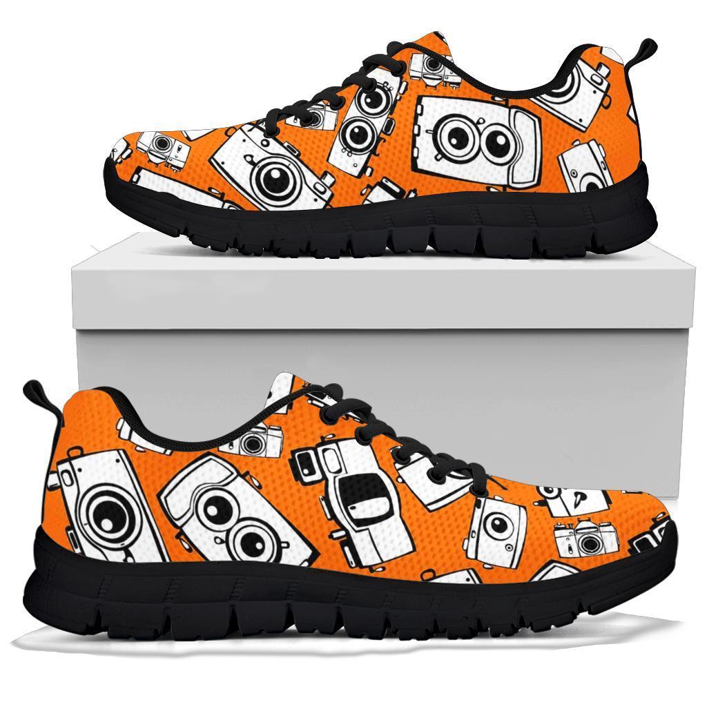 Camera Pattern Print Sneaker Shoes For Men Women-grizzshop