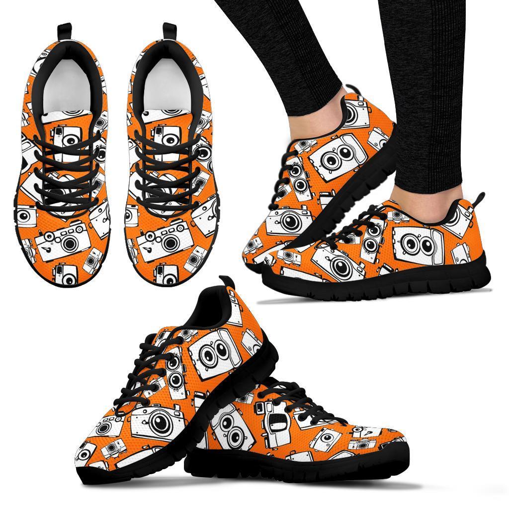 Camera Pattern Print Sneaker Shoes For Men Women-grizzshop