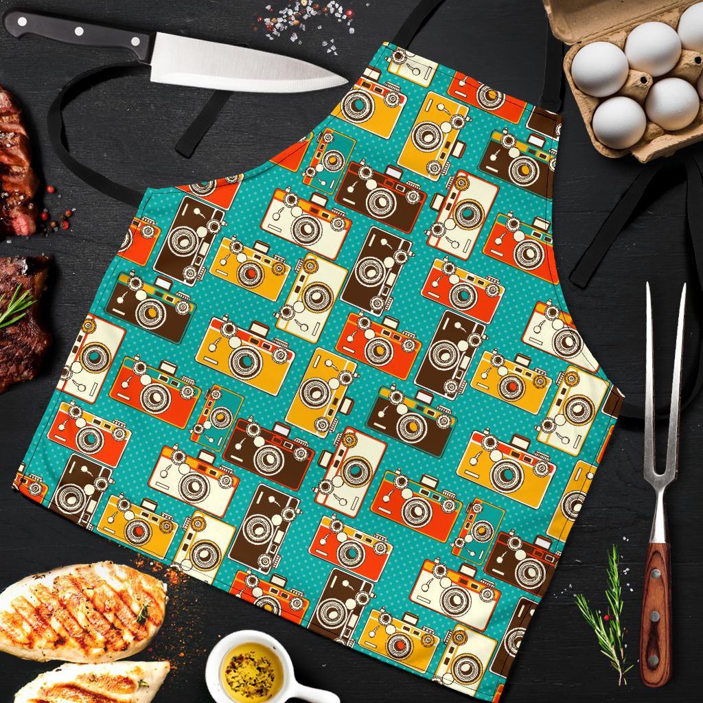 Camera Print Pattern Men's Apron-grizzshop