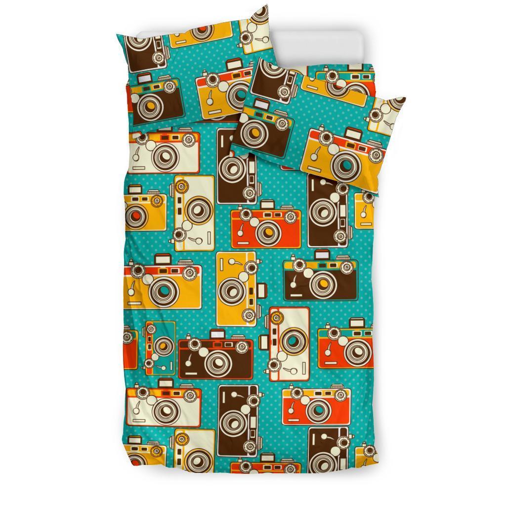 Camera Print Pattern Duvet Cover Bedding Set-grizzshop