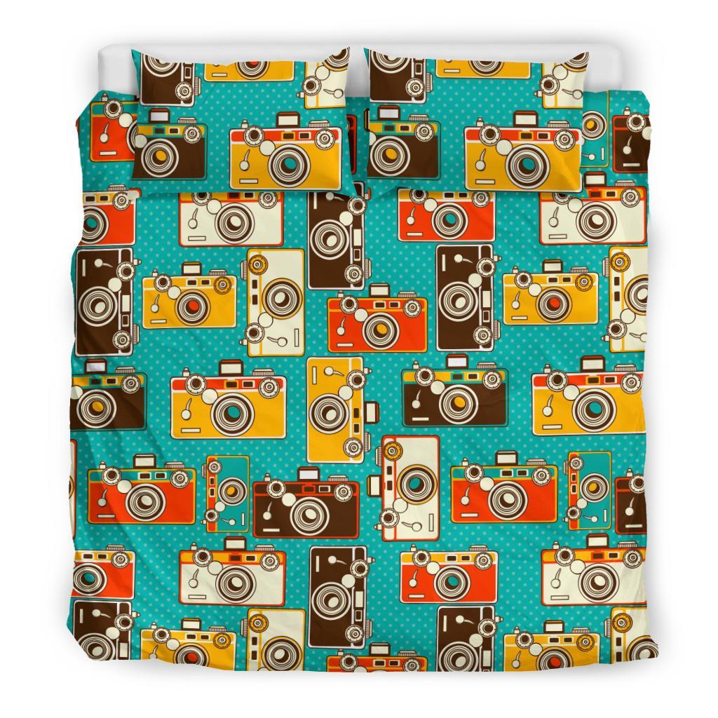 Camera Print Pattern Duvet Cover Bedding Set-grizzshop