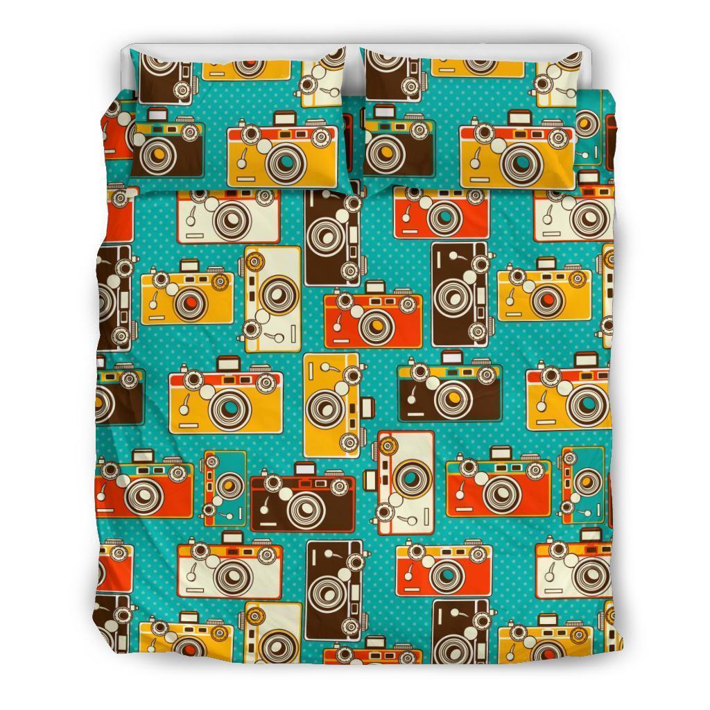 Camera Print Pattern Duvet Cover Bedding Set-grizzshop