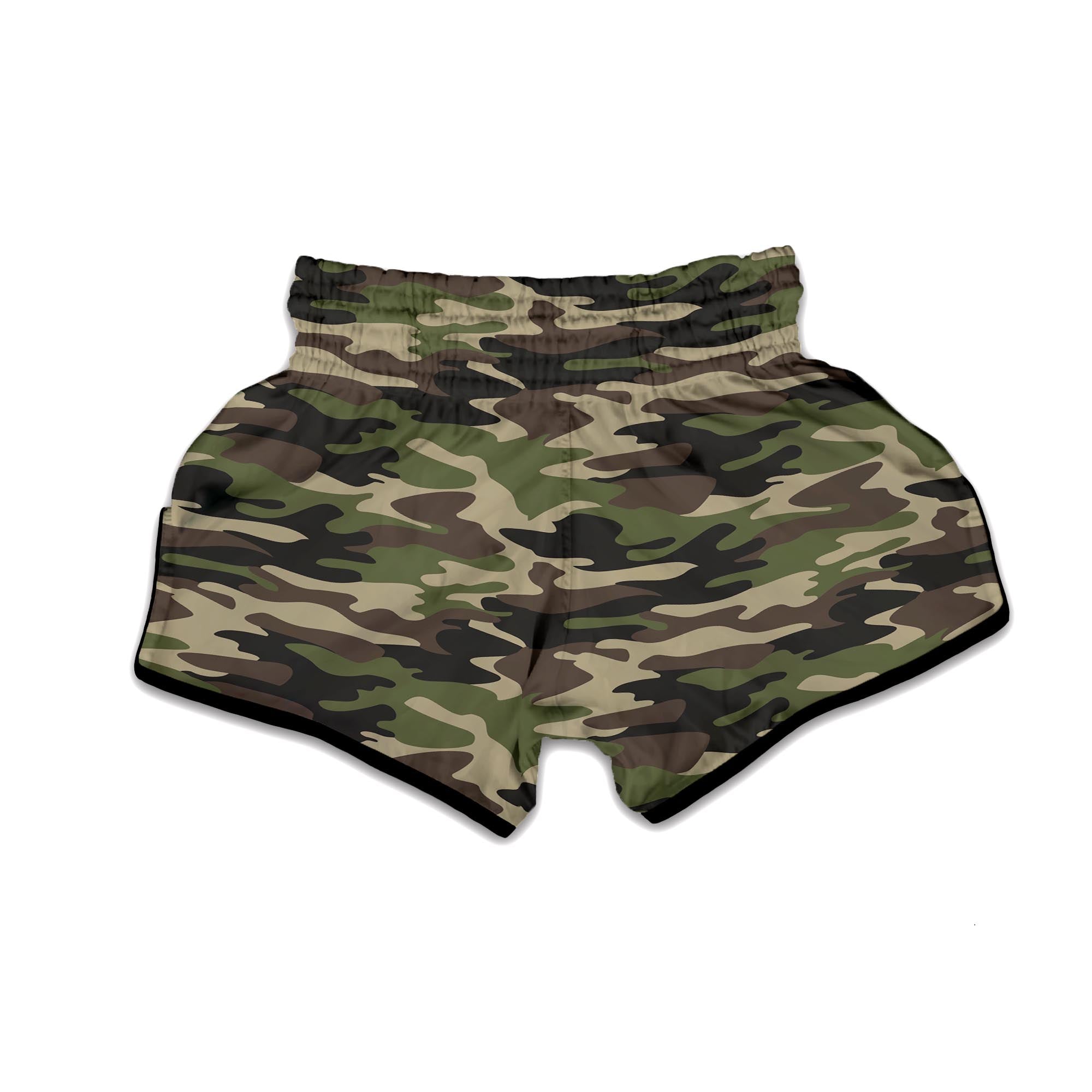 Camo Camouflage Print Muay Thai Boxing Shorts-grizzshop