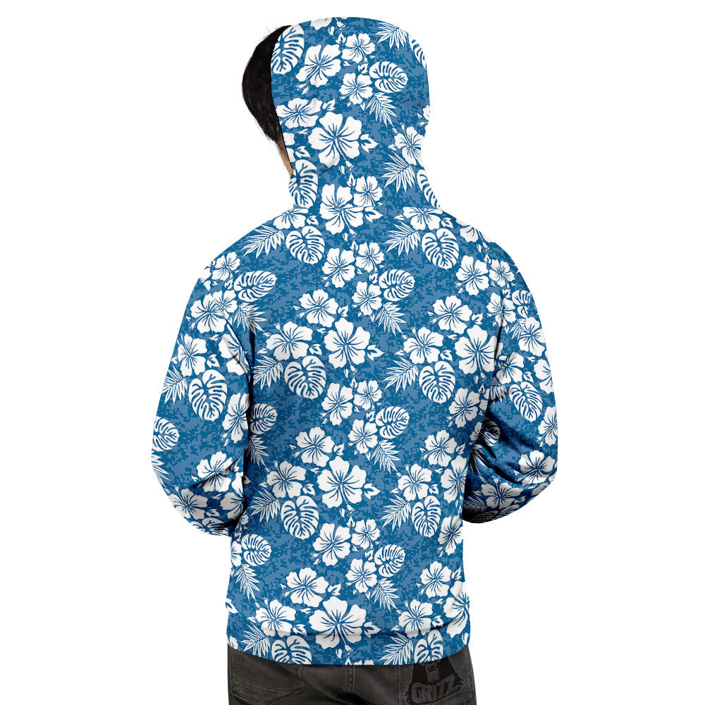 Camo Flower Aloha Hawaiian Print Pattern Men's Hoodie-grizzshop