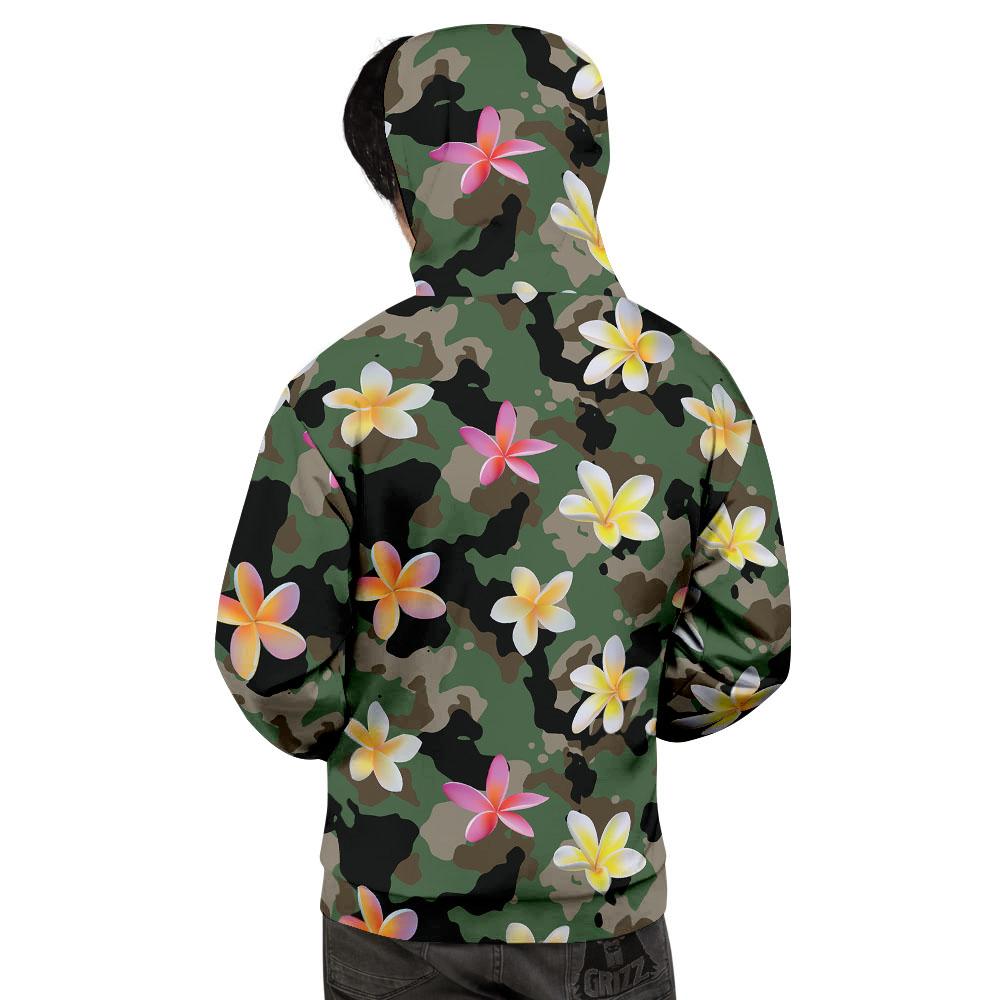 Camo Flower Military Green Print Pattern Men's Hoodie-grizzshop