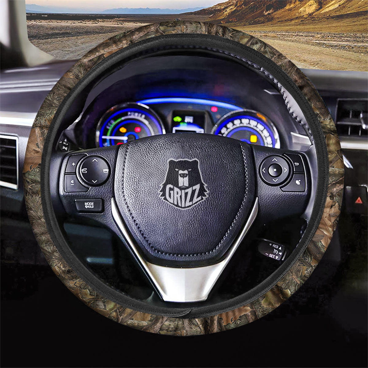 Camo Hunting Print Pattern Car Steering Wheel Cover-grizzshop