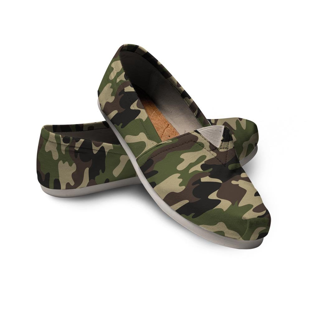 Camo Camouflage Print Canvas Shoes-grizzshop