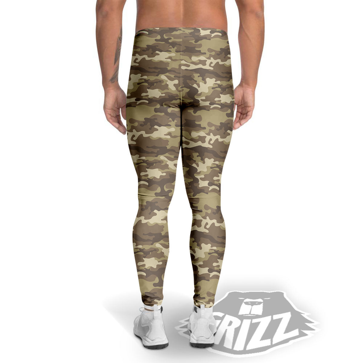 Camouflage Desert Print Men's Leggings-grizzshop