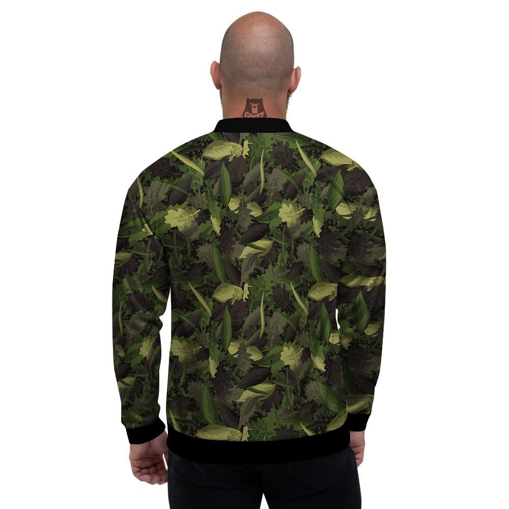 Camouflage Hunting Oak Tree Print Men's Bomber Jacket-grizzshop