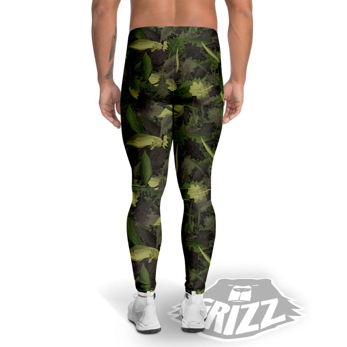 Camouflage Hunting Oak Tree Print Men's Leggings-grizzshop