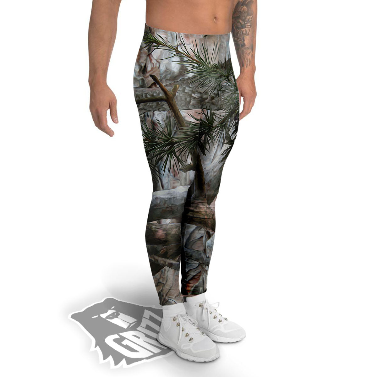 Camouflage Hunting Print Pattern Men's Leggings-grizzshop