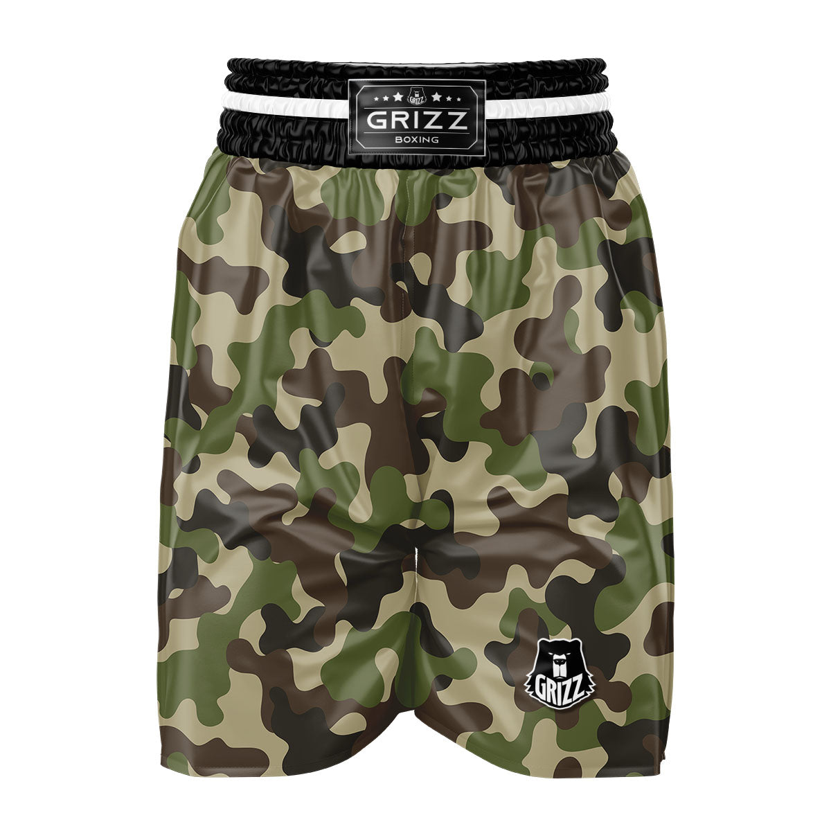 Camouflage Jungle Hunting Print Boxing Shorts-grizzshop