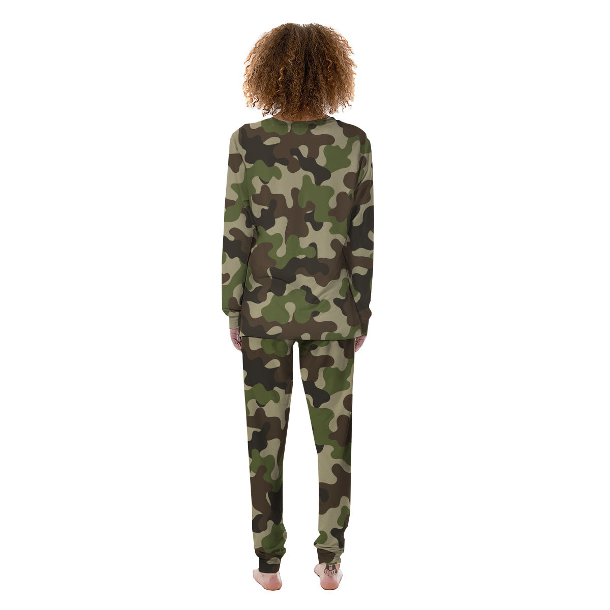 Camouflage Jungle Hunting Print Women's Pajamas-grizzshop