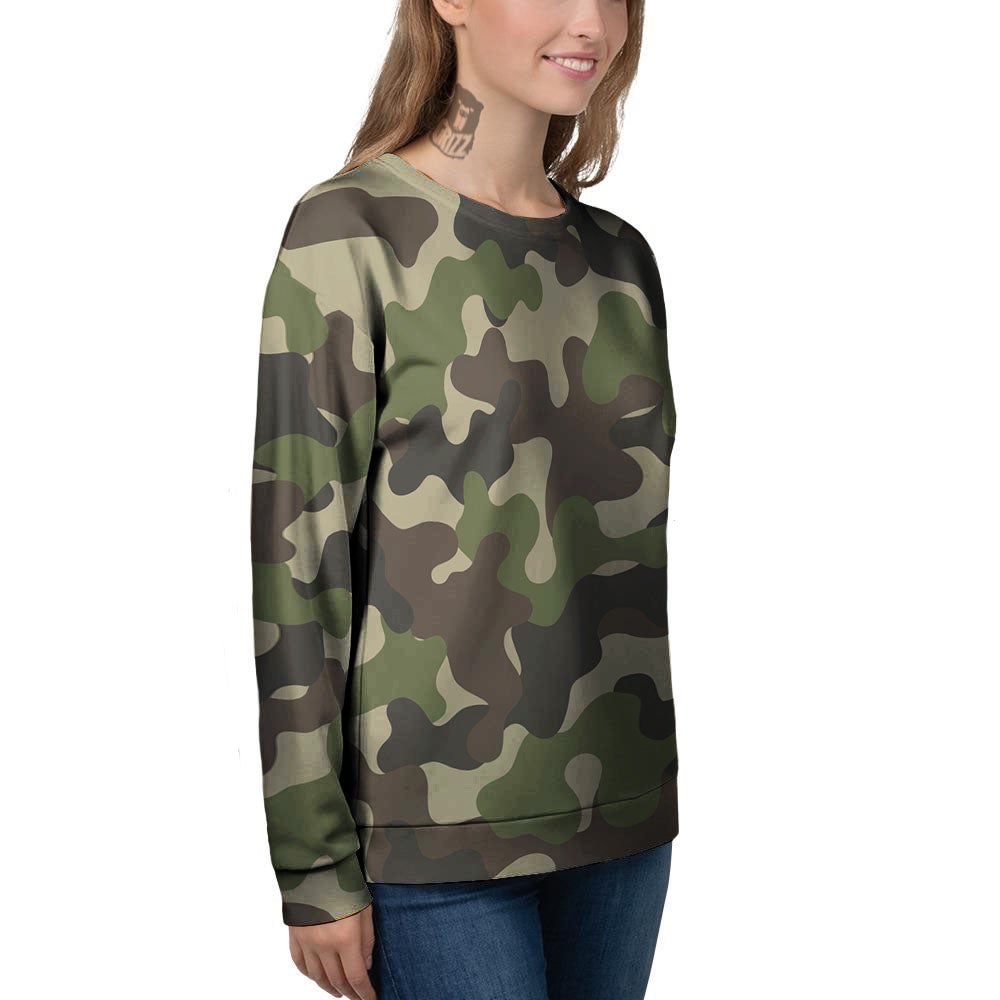 Camouflage Jungle Hunting Print Women's Sweatshirt-grizzshop