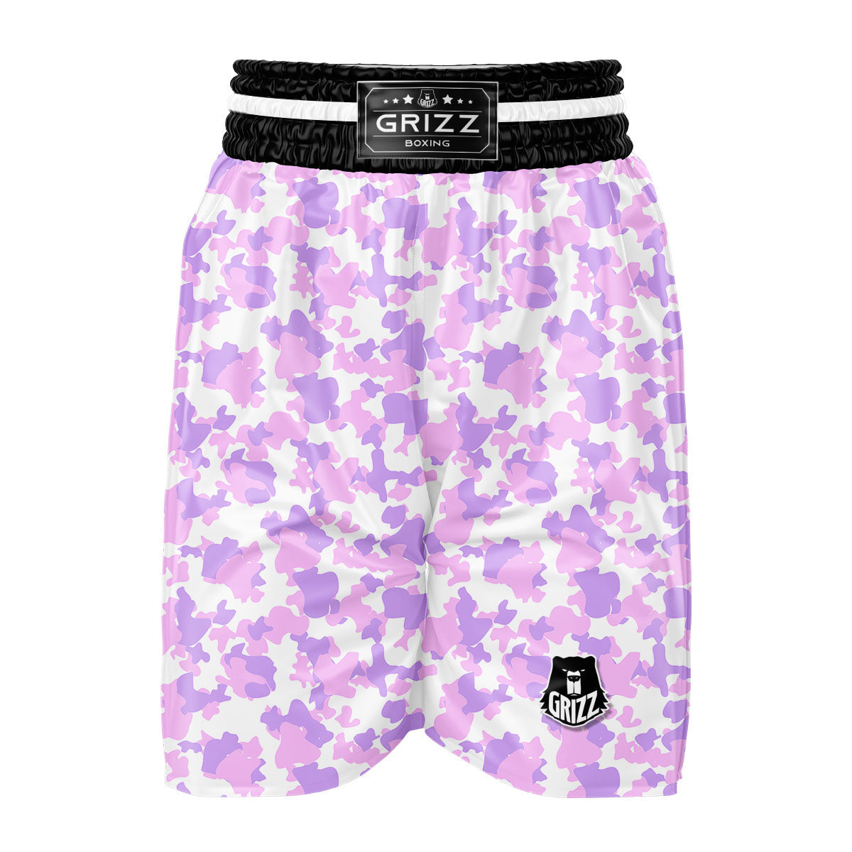 Camouflage Purple Pastel Print Boxing Shorts-grizzshop