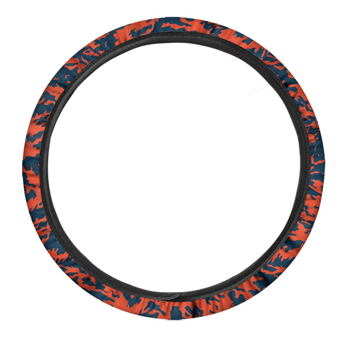 Camouflage Red Spots Print Pattern Car Steering Wheel Cover-grizzshop