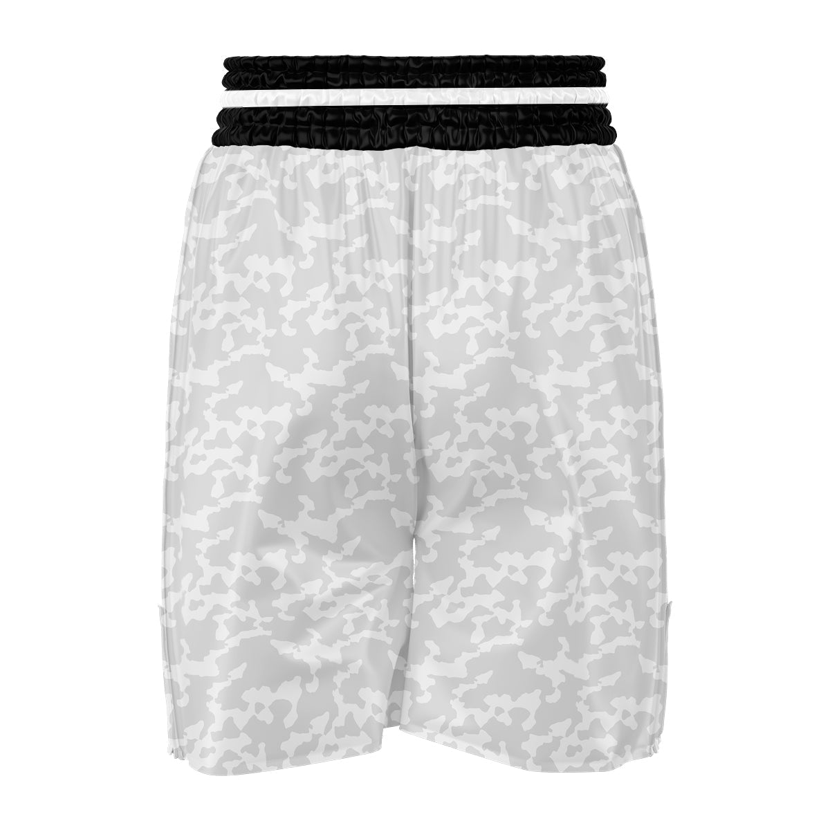 Camouflage White Snow Print Pattern Boxing Shorts-grizzshop