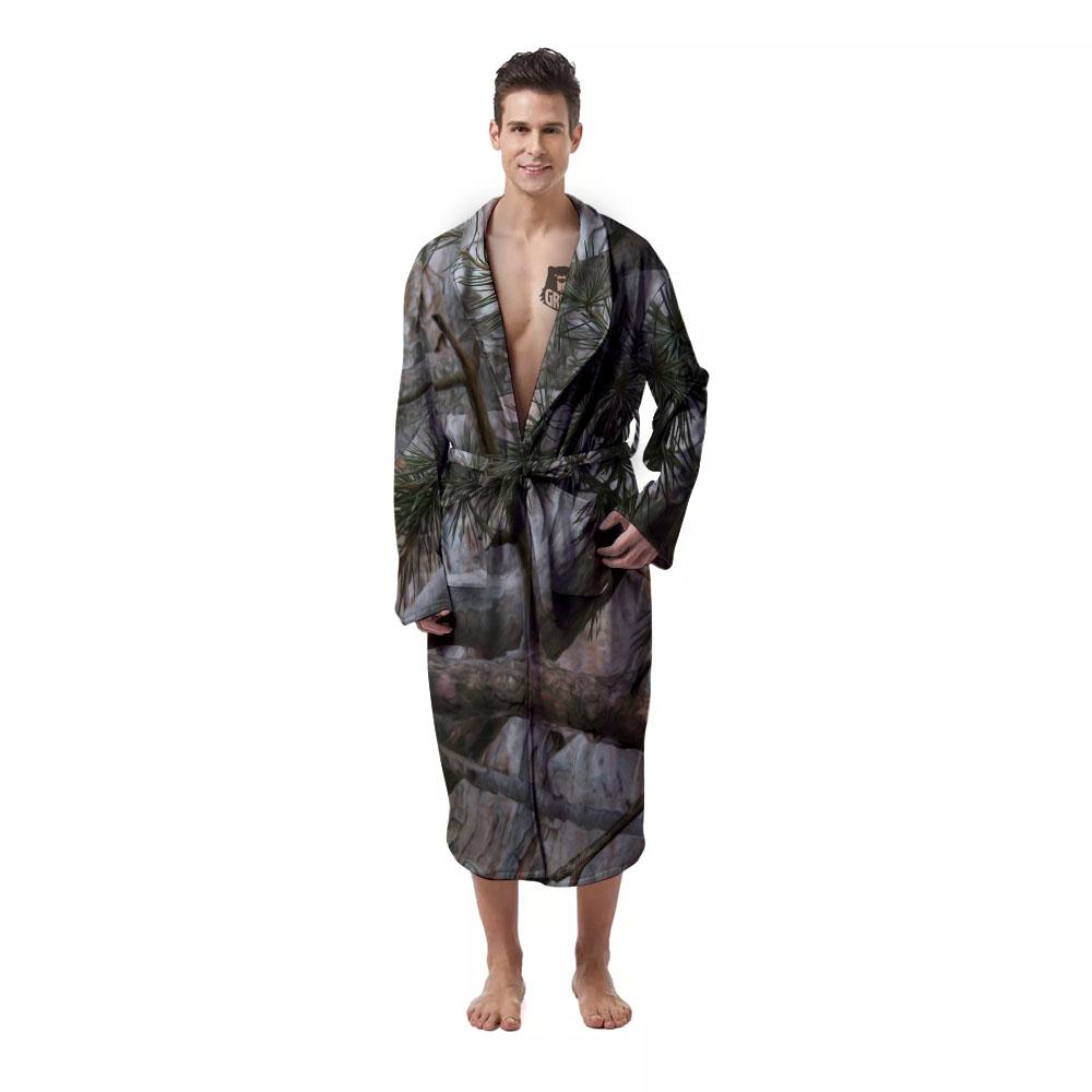 Camouflage Hunting Print Pattern Men's Robe-grizzshop