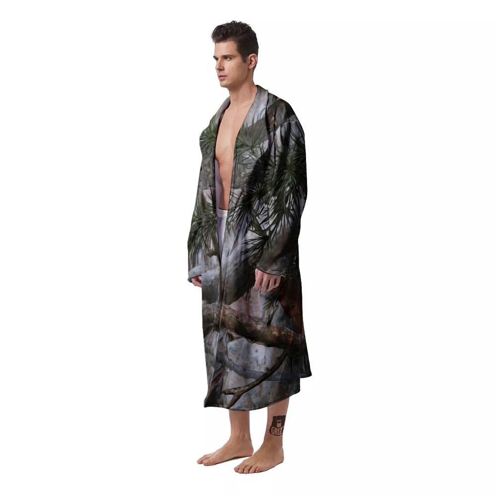 Camouflage Hunting Print Pattern Men's Robe-grizzshop
