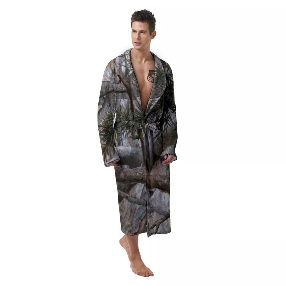 Camouflage Hunting Print Pattern Men's Robe-grizzshop