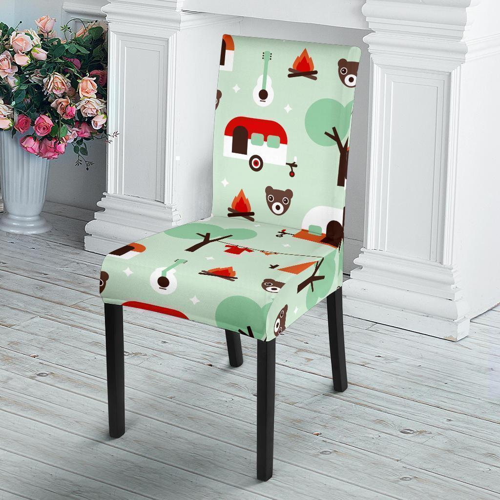 Camper Pattern Print Chair Cover-grizzshop