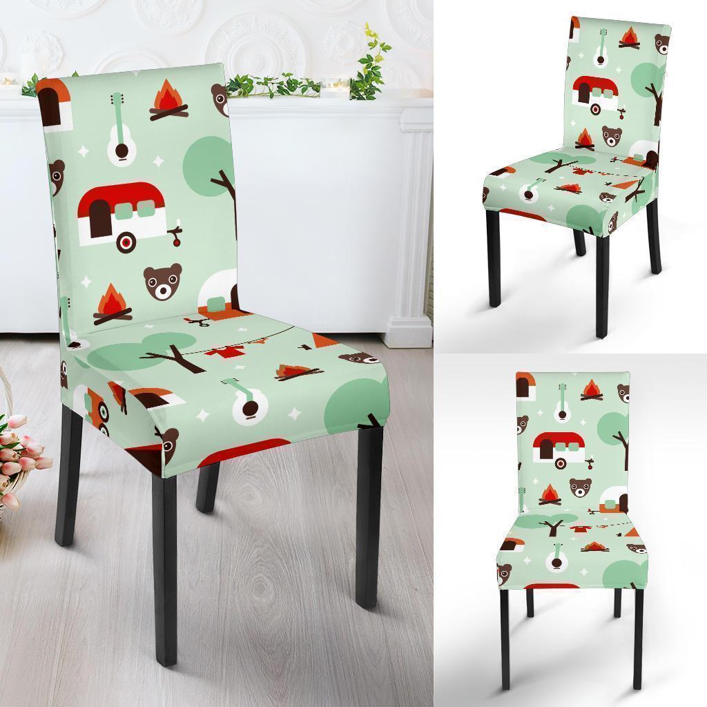 Camper Pattern Print Chair Cover-grizzshop